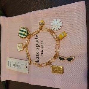 NWT Kate spade Off We Go Travel Charm Bracelet, Multi